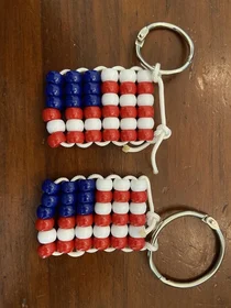 American Flag Keychain