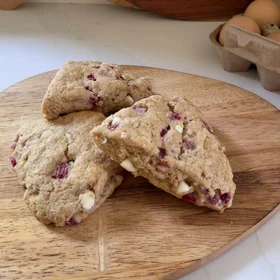Fresh-Milled Buttermilk Strawberry Chocolate Chip Scone