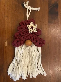 Large Santa Ornament (Macrame)