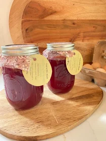Shelf-Stable Raspberry Lemonade Concentrate (1 pint)
