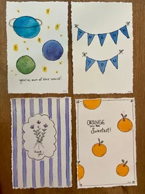 Watercolor Thank You Cards