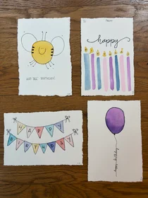 Watercolor Birthday Cards